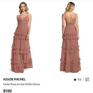 Azazie Rachel Maxi Dress in Cedar Rose